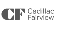 Cadillac Fairview logo in black and white